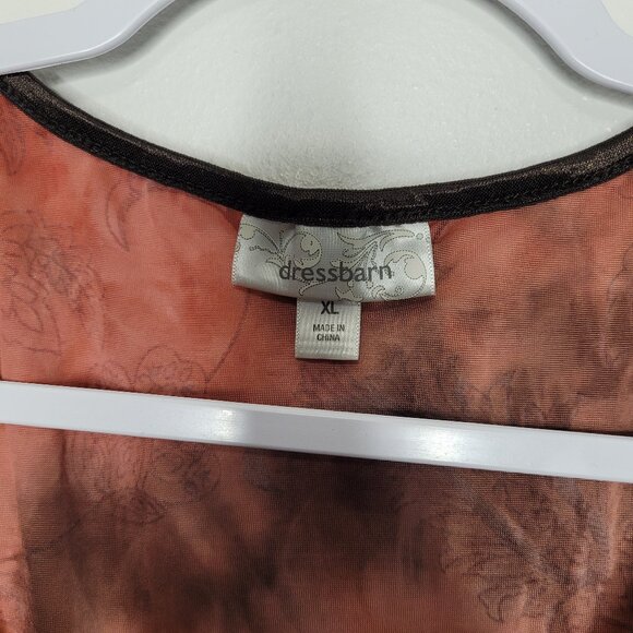 Vintage 90s y2k brown orange renaissance grunge fairy top size xl - Picture 3 of 6